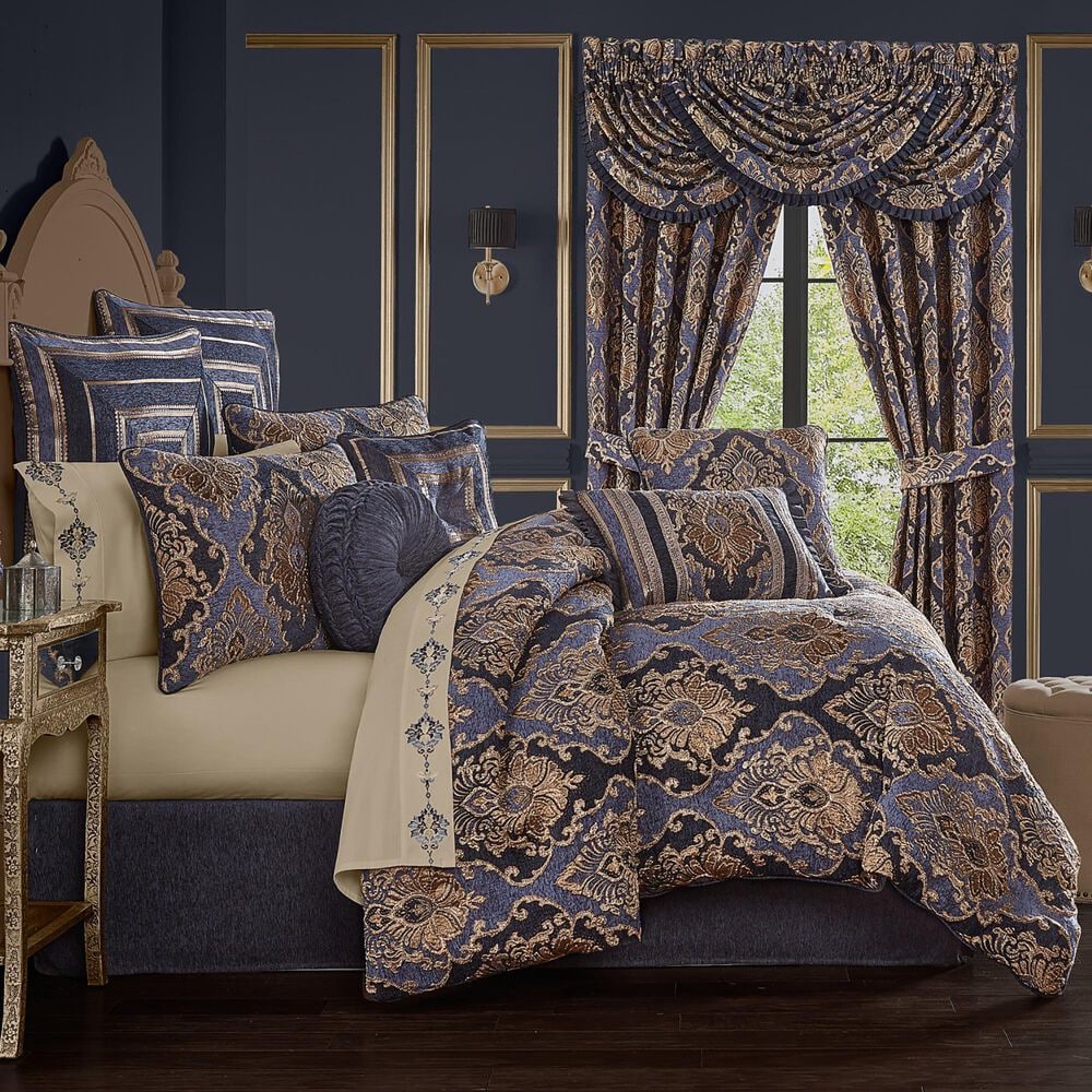 J. Queen New York Woodstock 3Piece King Comforter Set in Indigo NFM