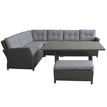 Firefly Banquette 4-Piece Sectional in Gray, , large