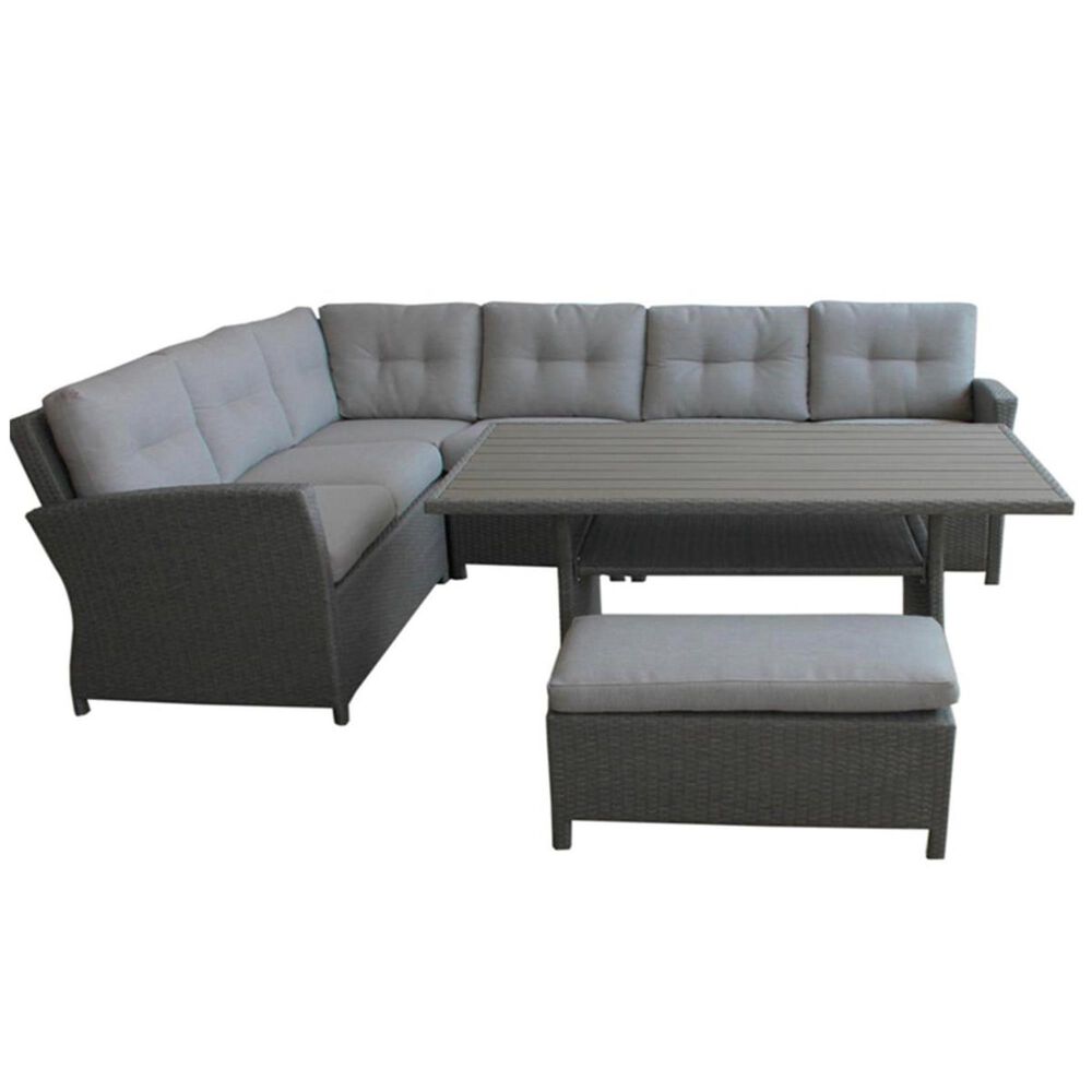 Firefly Banquette 4-Piece Sectional in Gray, , large
