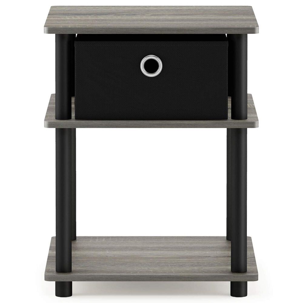 HOMLUX Turn-N-Tube End Table in French Oak and Black, , large