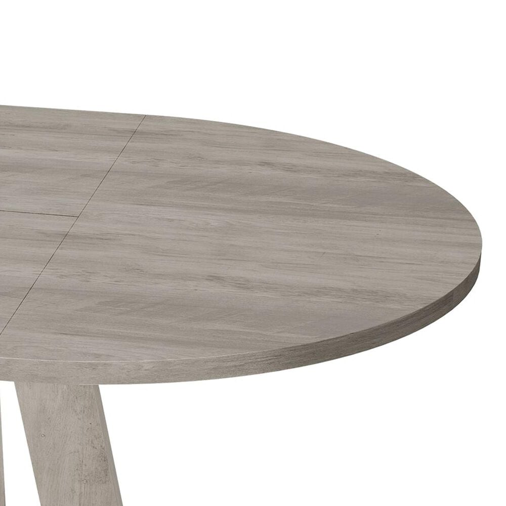 GARVEE 47" Oval Dining Table with Leaf in Gray - Table Only, , large