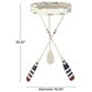 Maple and Jade Striped Paddle Accent End Table in Distressed White, Navy and Red, , large