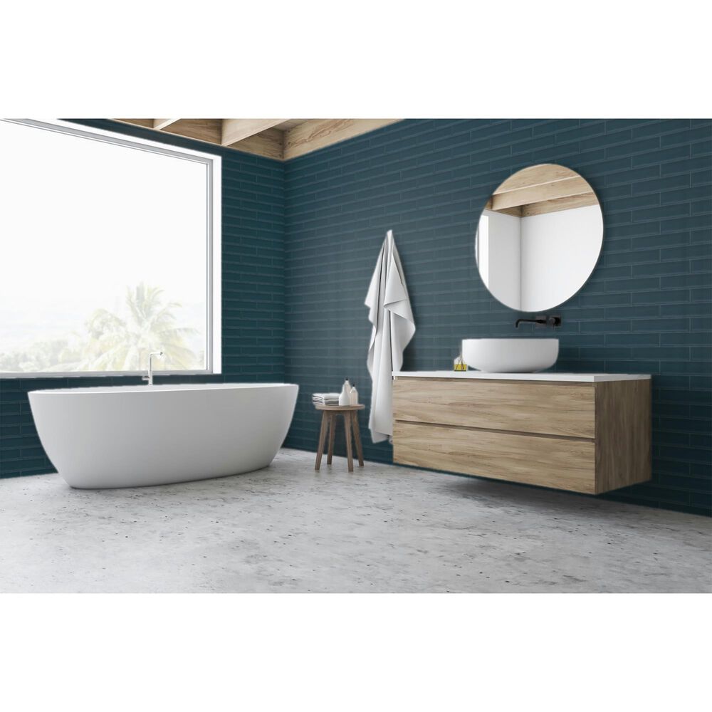 Emser Raku Blue 3&quot; x 12&quot; Matte Ceramic Tile with 6.05 Sq. Ft./Carton, , large
