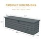 Hearth and Haven 260-Gallon Outdoor Metal Deck Box with Lockable Design in Carbon Black, , large