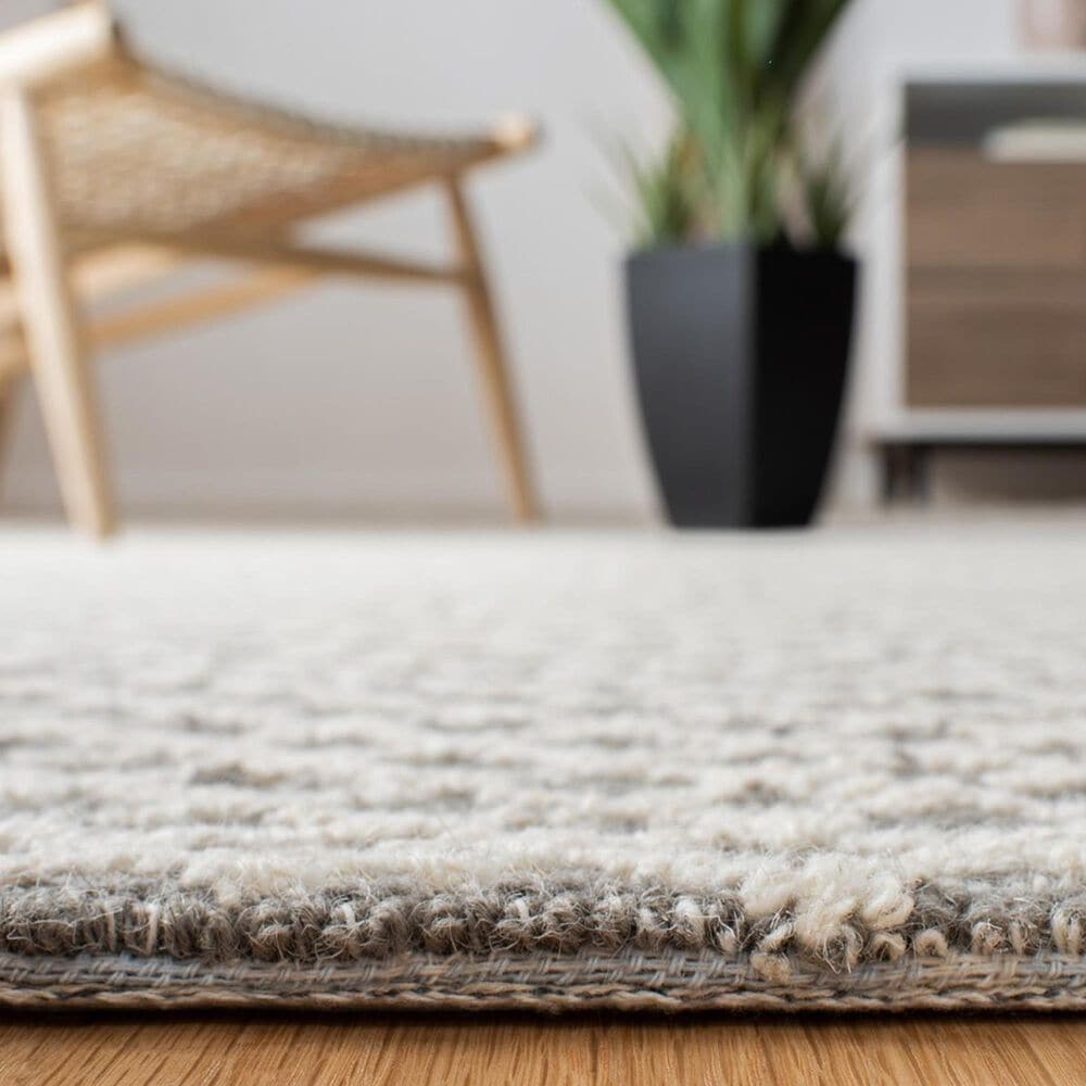 Safavieh Micro-Loop MLP353F 5&#39; x 8&#39; Gray and Ivory Area Rug, , large