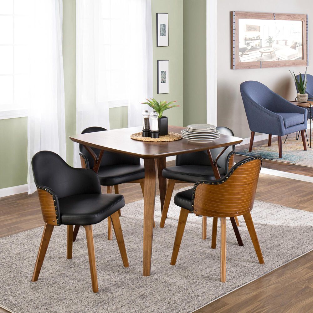 Lumisource Folia Dining Table in Walnut/Walnut, , large