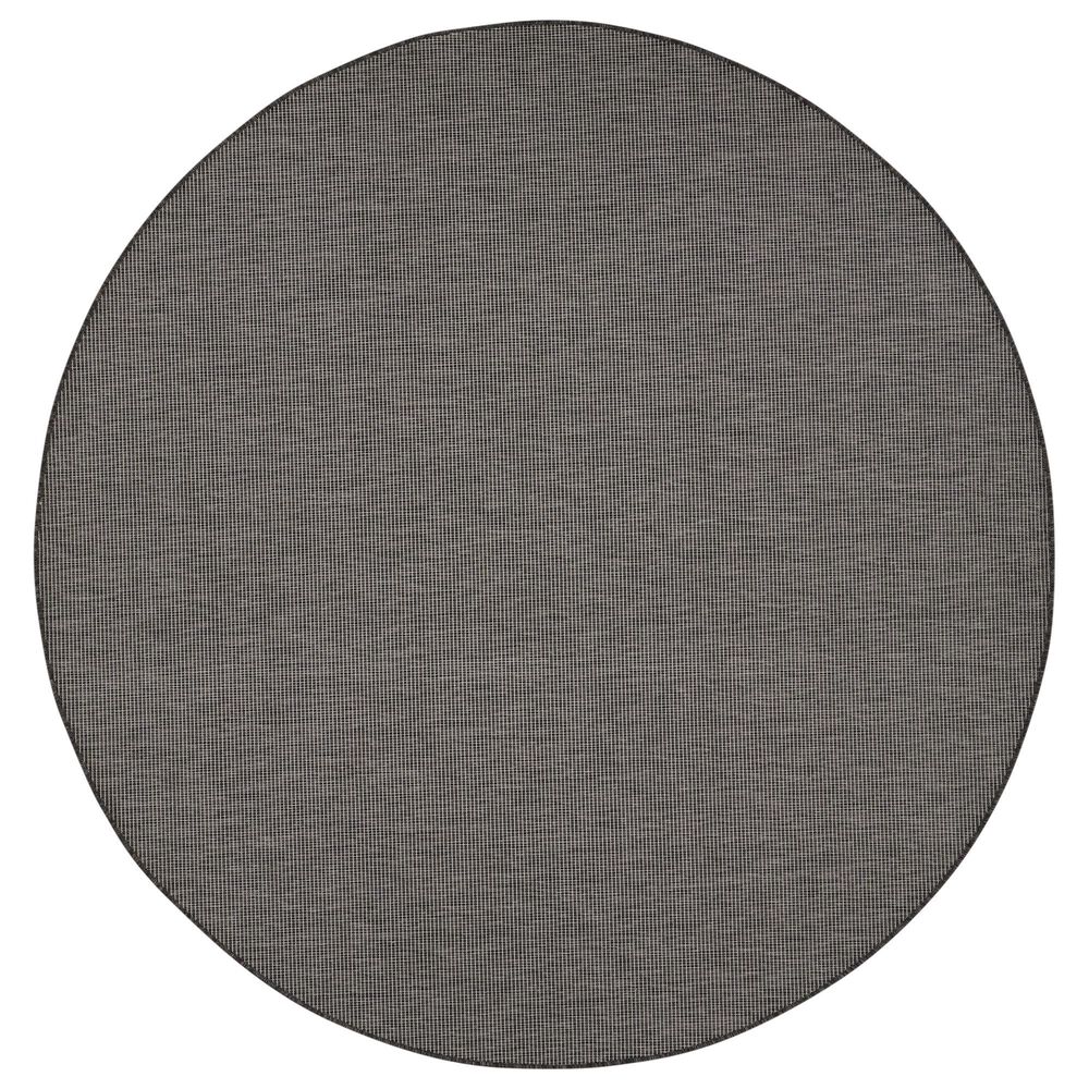 Nourison Positano 8" Round Charcoal Indoor/Outdoor Area Rug, , large