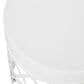 Hearth and Haven Cylindrical-Shaped Iron Patio End Table in White (Set of 2), , large