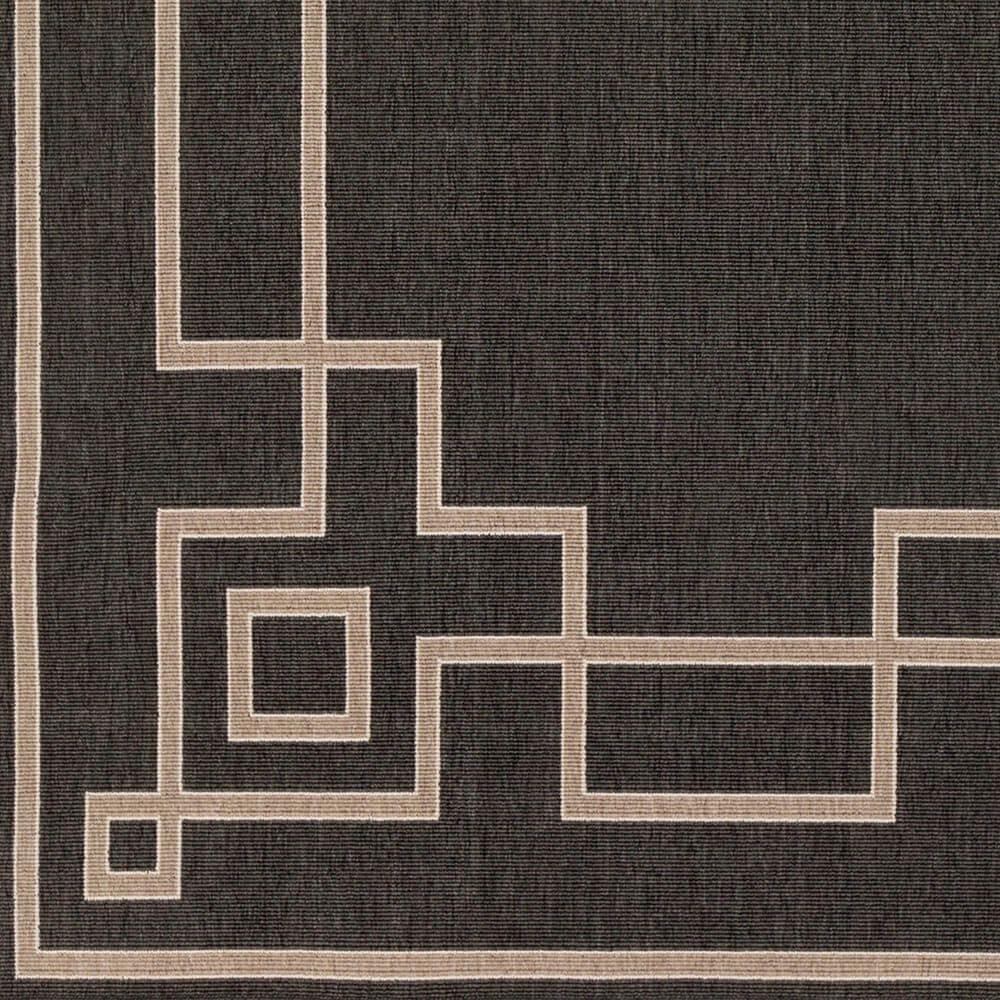 Surya Alfresco 2&#39;5&quot; x 11&#39;10&quot; Black, Brown and Beige Indoor/Outdoor Runner, , large