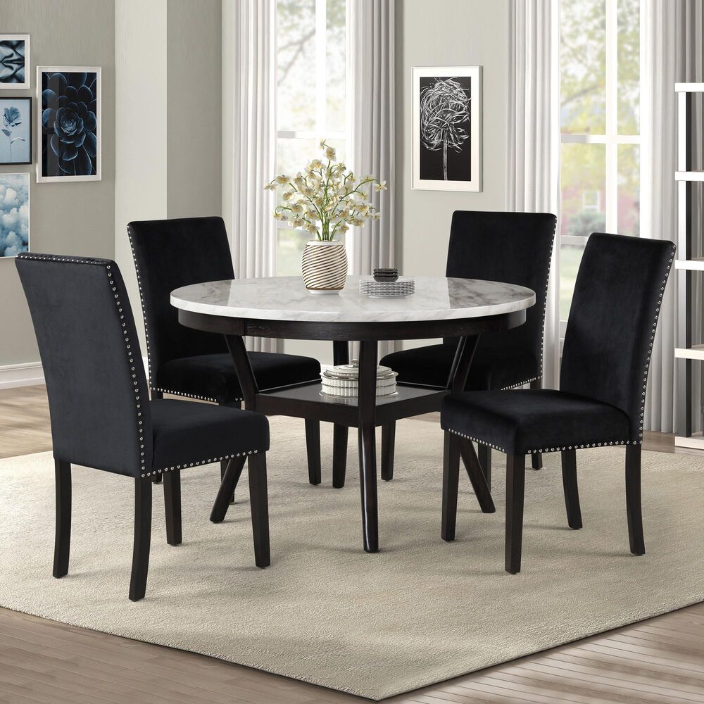 New Heritage Design Celeste Dining Table in Espresso - Table Only, , large