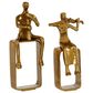 Maple and Jade 14" Musician Sculpture in Gold (Set of 2), , large