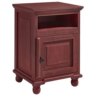 Tiddal Home Finn 1 Door Nightstand in Rustic Red, , large