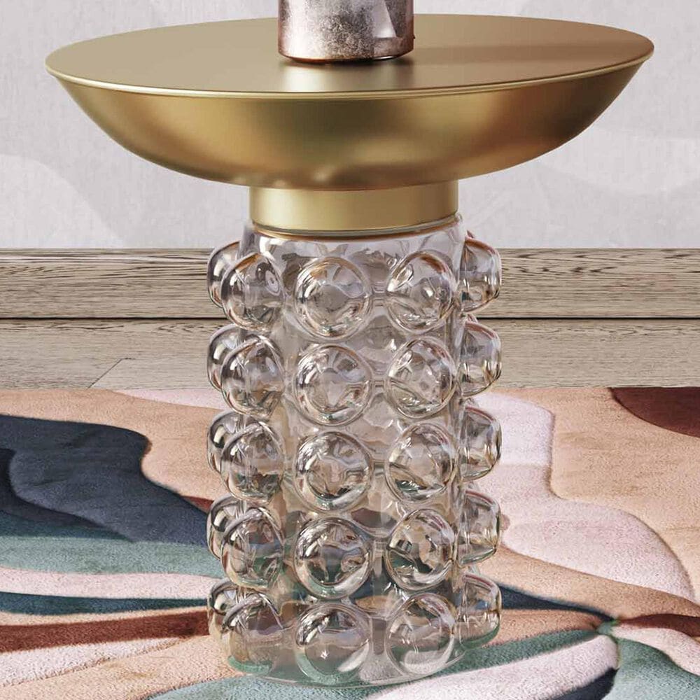 Tov Furniture Bubble Side Table in Antique Brass, , large