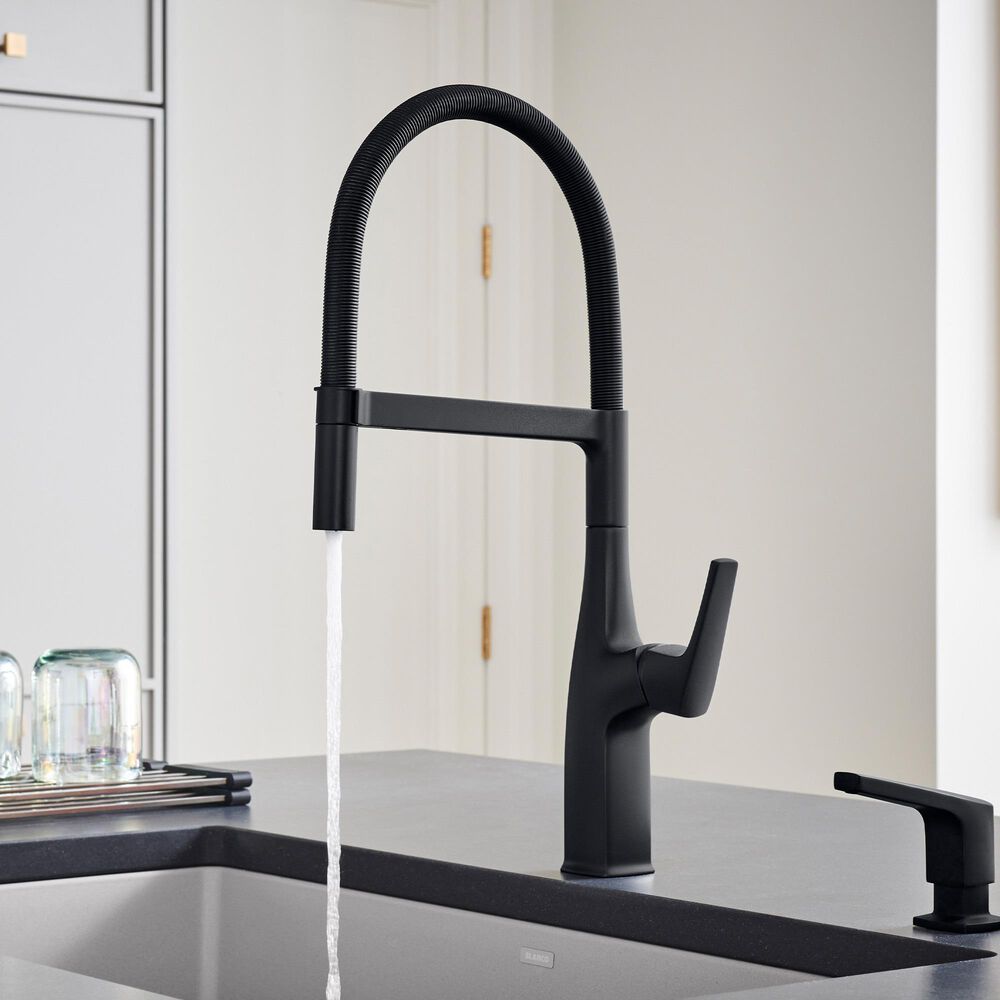 Blanco Rivana Semi Pro Kitchen Faucet 1.5 GPM in Matte Black, , large