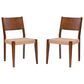 Linon Home Decor Cadence Side Chair with Woven Rope Seat in Brown (Set of 2), , large