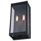 Vaxcel Hampton 2-Light Outdoor Wall Mount in Textured Black, , large