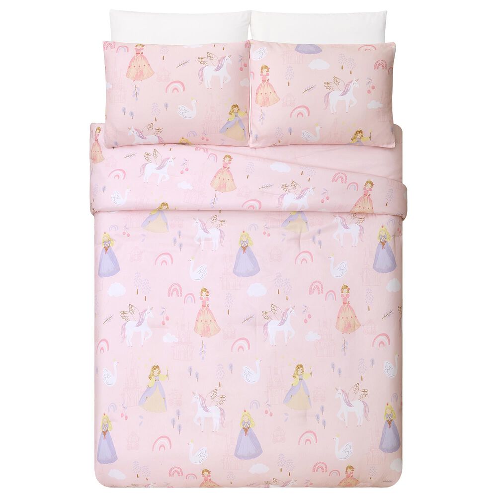 Urban Playground Fairytale Princess 3-Piece Full/Queen Comforter Set in Pink, , large