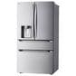 LG 28.6 Cu. Ft. 4-Door French Door with Dual Handles Refrigerator in PrintProof Stainless Steel, , large