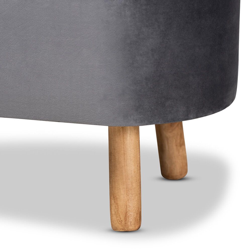Baxton Studio Simone Ottoman in Grey/Natural, , large