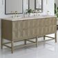 James Martin Vanities Emmeline 72" Double Bathroom Vanity in Pebble Oak with 3 cm Victorian Silver Quartz Top and Rectangular Sinks, , large