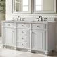 James Martin Vanities Bristol 60" Double Bathroom Vanity in Bright White with 3 cm Eternal Jasmine Pearl Silestone Top, Rectangular Sinks and FreePower Wireless Charger, , large