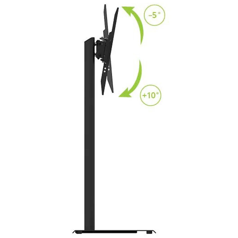 Kanto Adjustable Height and Swiveling Tabletop TV Stand for 40" - 90" TVs in Black, , large