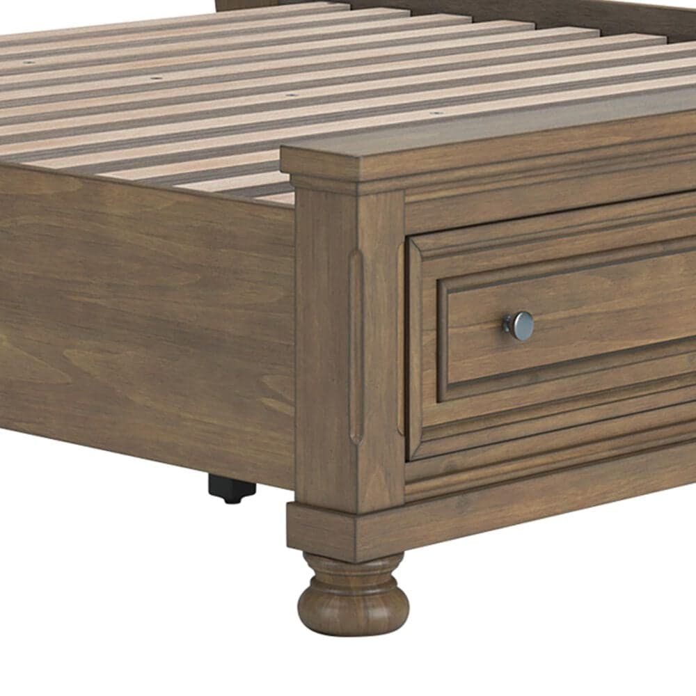Ashley Feddinger King Storage Sleigh Bed in Chestnut Brown, , large