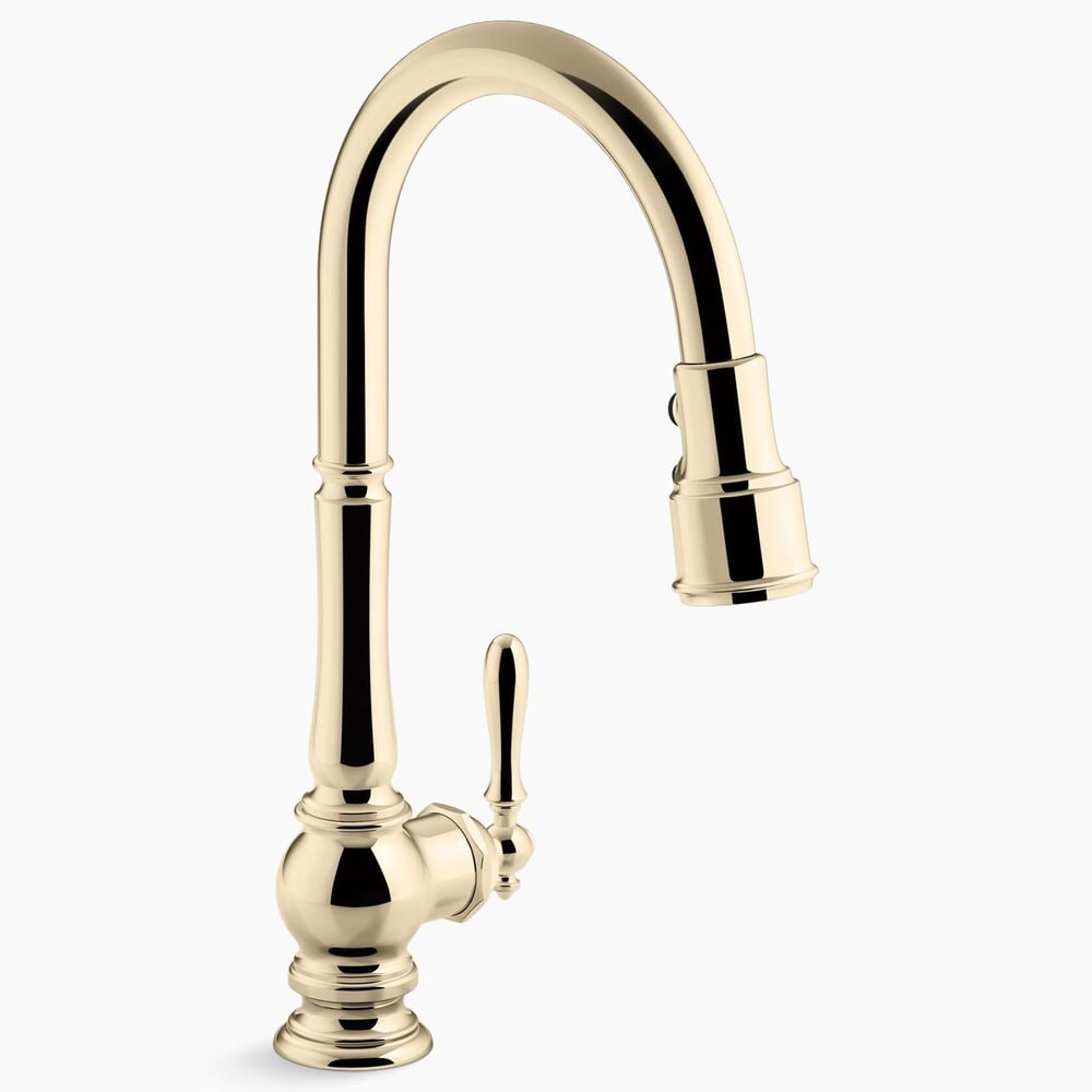 Kohler Artifacts Pull-Down Kitchen Sink Faucet in Vibrant French Gold, , large