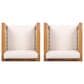 Hearth and Haven Outdoor Club Chair with Teak Frame in Beige (Set of 2), , large