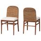 Baxton Studio Nadim Side Chair in Natural Brown (Set of 2), , large