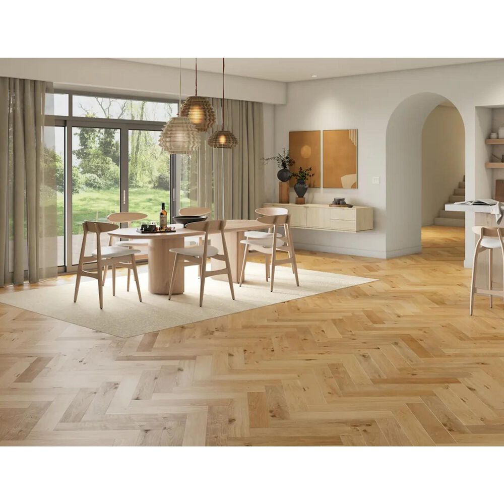 Adleta Duet Herringbone Elizabeth's Prejudice 5" x 24" Oak Engineered Hardwood, , large