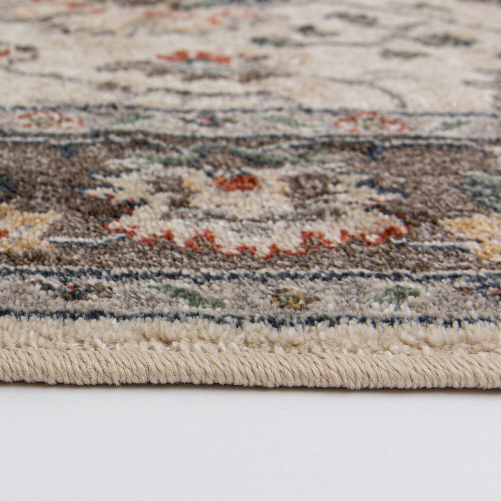 Central Oriental Minerva Alonso 5&#39; x 7&#39;3&quot; Alabaster and Storm Area Rug, , large
