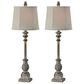Southern Lighting Tilly Buffet Lamp in Distressed Grey, Blue and Gold (Set of 2), , large