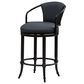 Armen Living Otis Counter Height Stool with Night Life Blue Upholstery in Dark Brown, , large