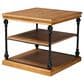 Baxton Studio Sebastian End Table in Oak Brown and Black, , large