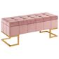 Lumisource Midas Storage Bench in Pink/Gold, , large