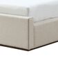 Urban Home Louis Queen Upholstered Platform Sleigh Bed in Natural Linen, , large