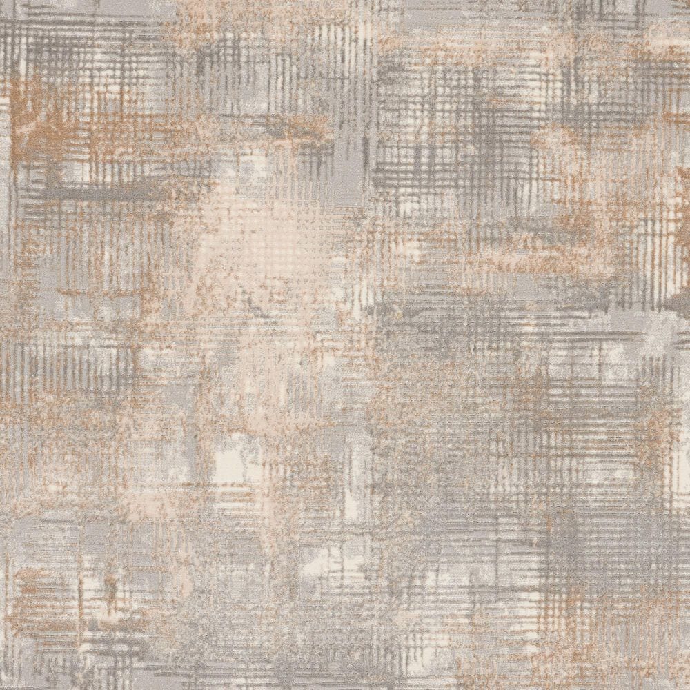 Nourison Rush CK951 6&#39; Round Grey and Beige Area Rug, , large