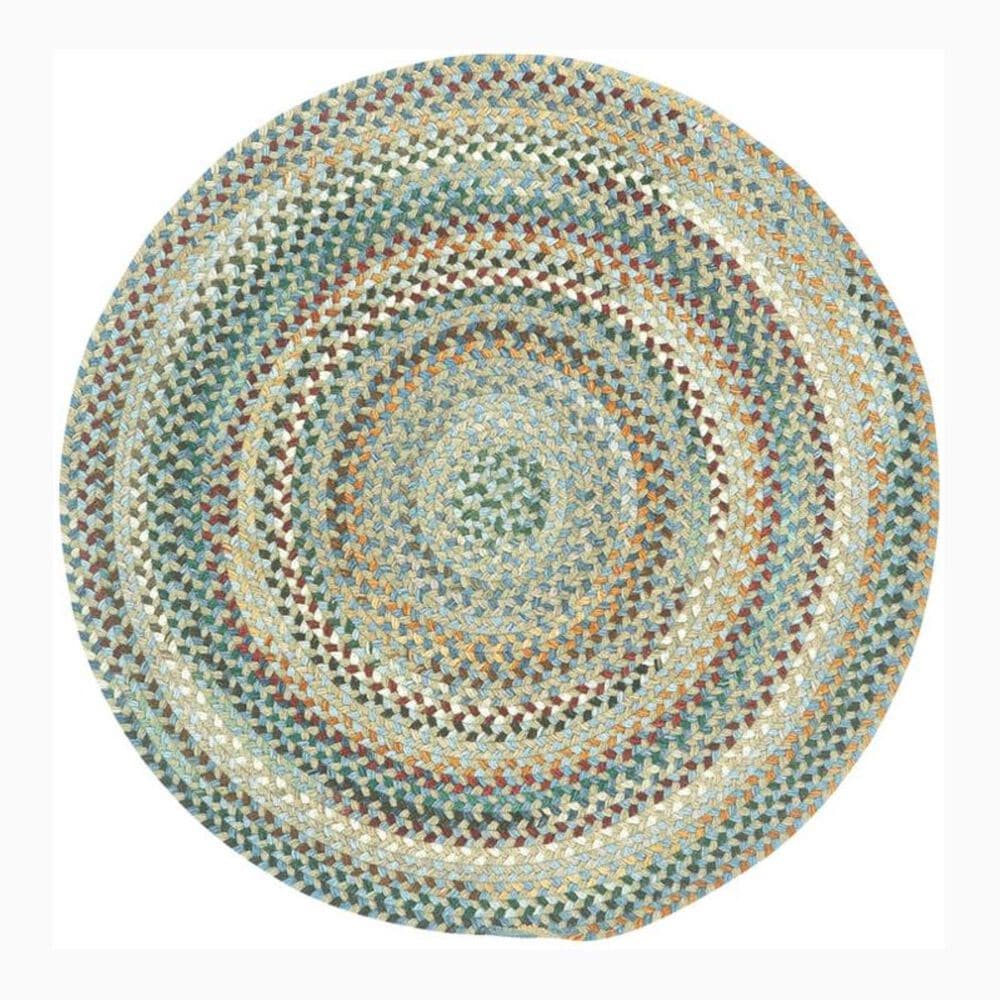 Capel Bear Creek 0980-400 3" Round Misty Blue Scatter Rug, , large