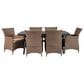 Global Note Collections 7 Piece Bella Patio Dining Set in Beige, , large