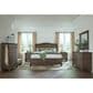 Riva Ridge Oxford King Sleigh Bed with Two Nightstands in Cocoa with AC Oulets and USB Ports, , large