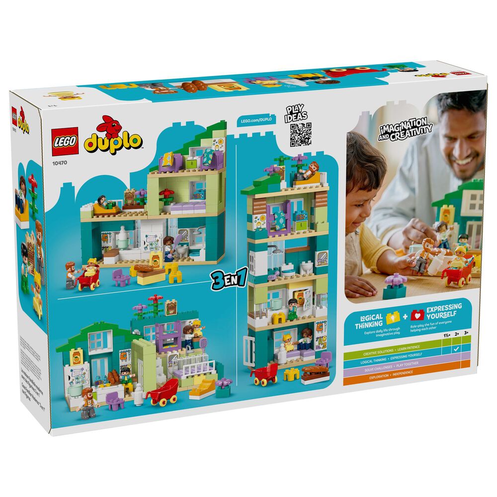 LEGO Duplo 3-In-1 Modern Family House with Figures Building Set, , large