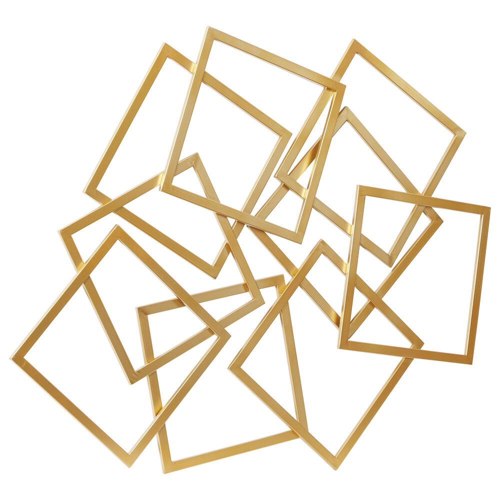 CosmoLiving by Cosmopolitan 37&quot; x 45&quot; Abstract Wall Decor in Gold, , large