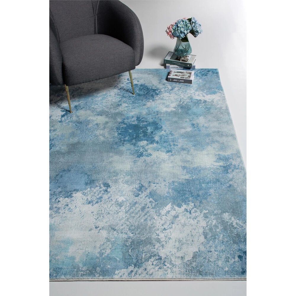 Kas Oriental Rugs Roxy Nebula 7&#39;6&quot; x 10&#39; Blue Area Rug, , large