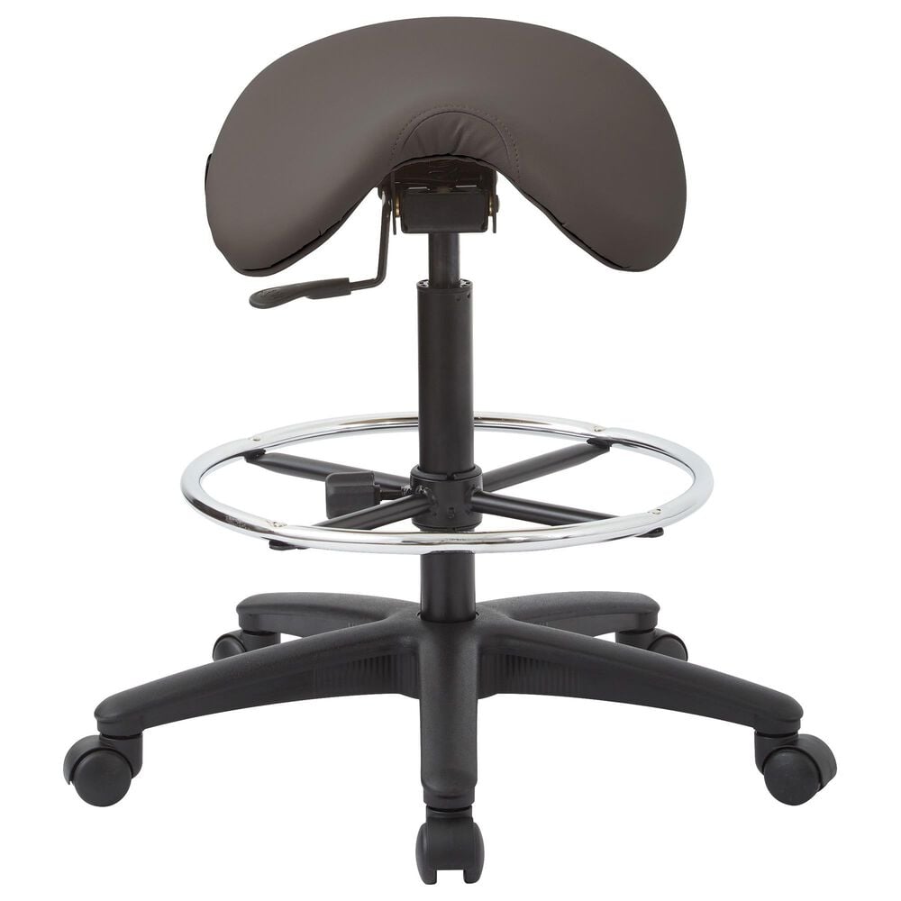 OSP Home Backless Drafting Chair with Foot Ring in Dillon Graphite, , large