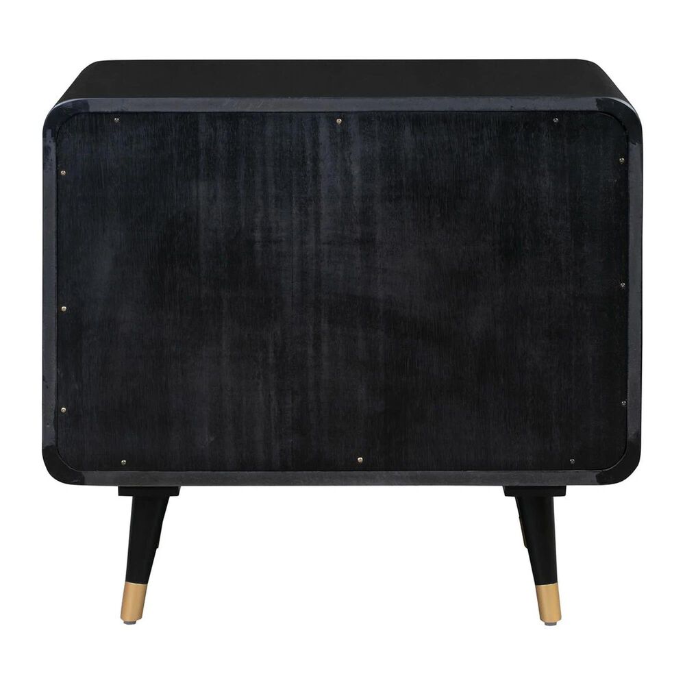 Tov Furniture Christine 2 Drawer Nightstand in Black NFM