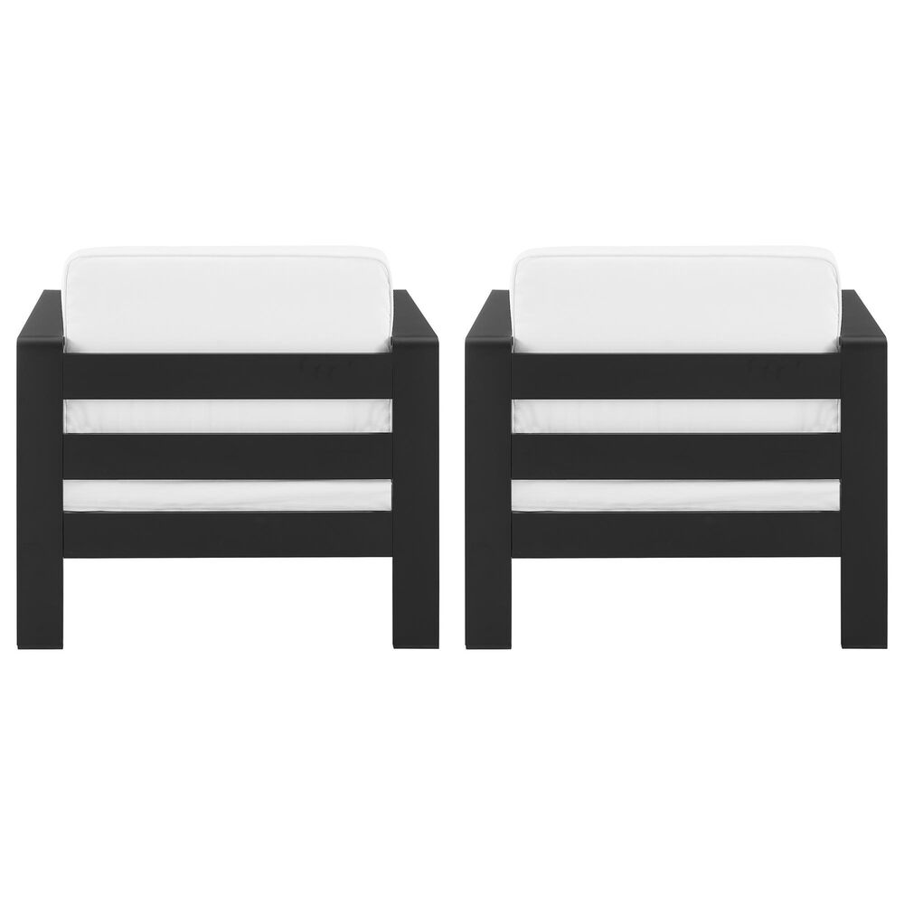 Linon Home Decor Karah Patio Arm Chair in White (Set of 2), , large