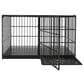 HOMLUX 61" Extra Large Heavy Duty Metal Dog Crate for Large Dogs in Black, , large