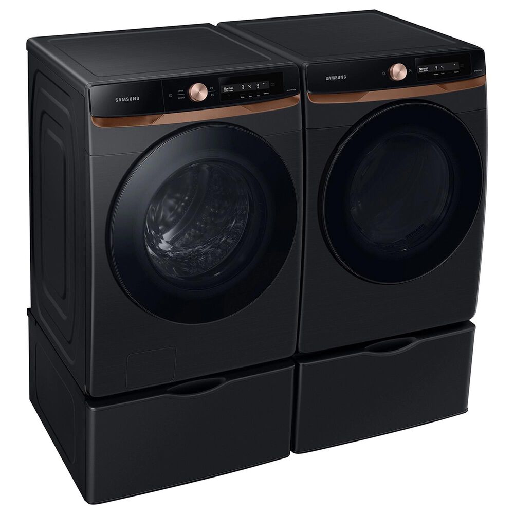 Samsung 7.5 Cu. Ft. AI Smart Dial Electric Dryer with Super Speed Dry and MultiControl in Brushed Black, , large