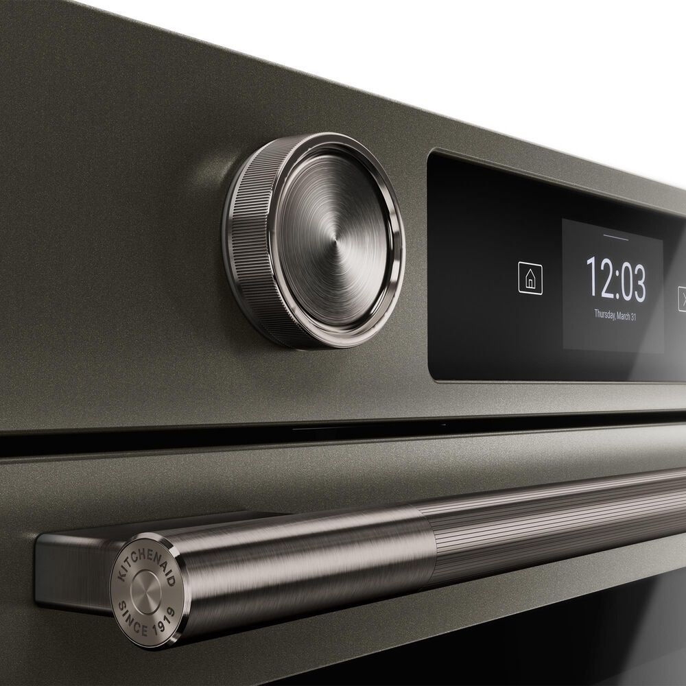 KitchenAid 2-Piece Kitchen Package with Black Ore 30" Smart Single Wall Oven and Stainless Steel 36" Gas Cooktop, , large